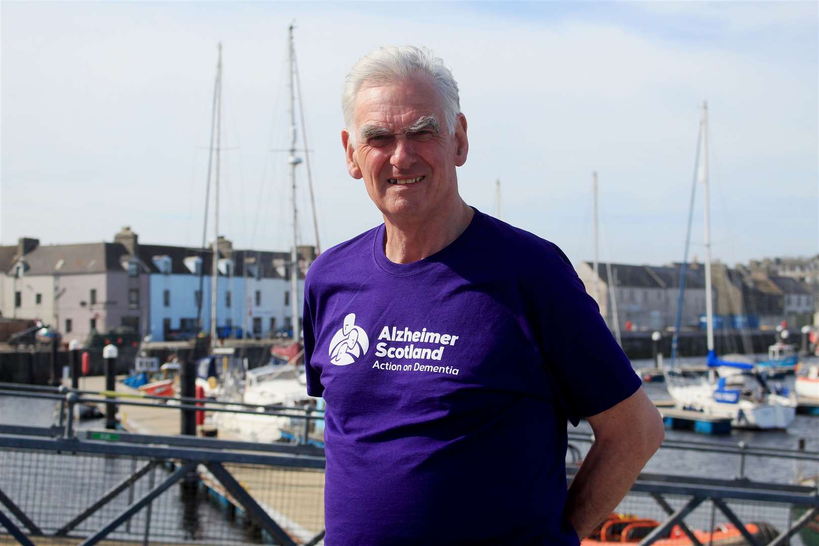 Frank Stephen has already raised well over £8000 for Alzheimer Scotland, ahead of his 147-mile coastal walk this month. Picture: Alan Hendry
