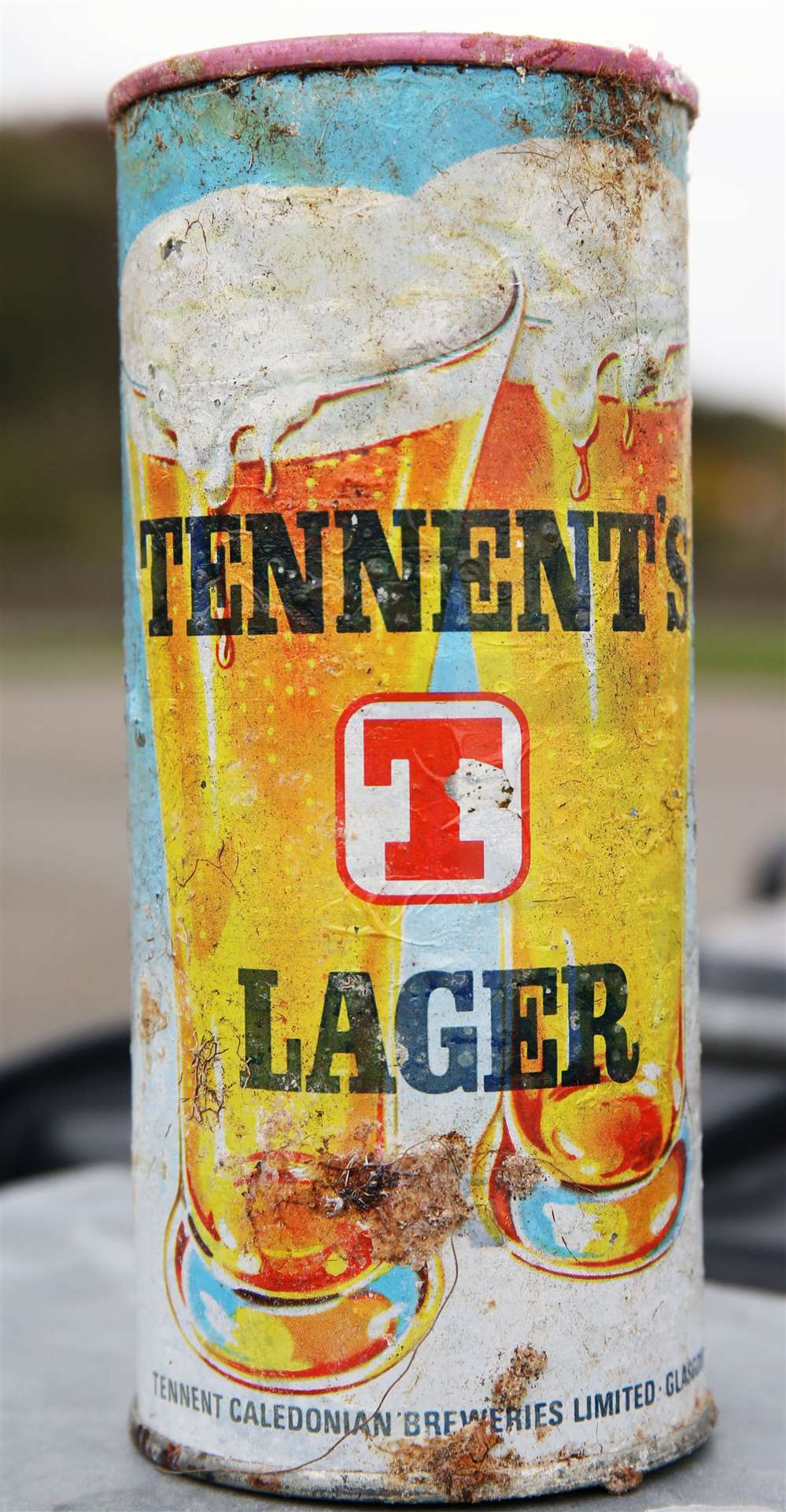 Tennent's lager can. Picture: Peter Jolly