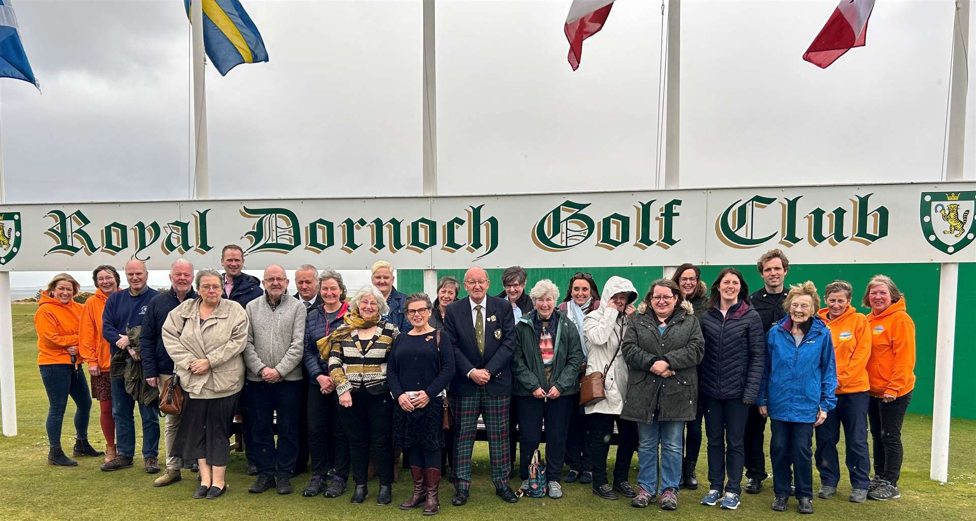 Past Royal Dornoch Golf Club captain Willie Mackay (centre) with representatives from the groups who benefited from the 2024 pay-outs from the club's Community Fund. An event was held at the clubhouse to mark the grant awards.
