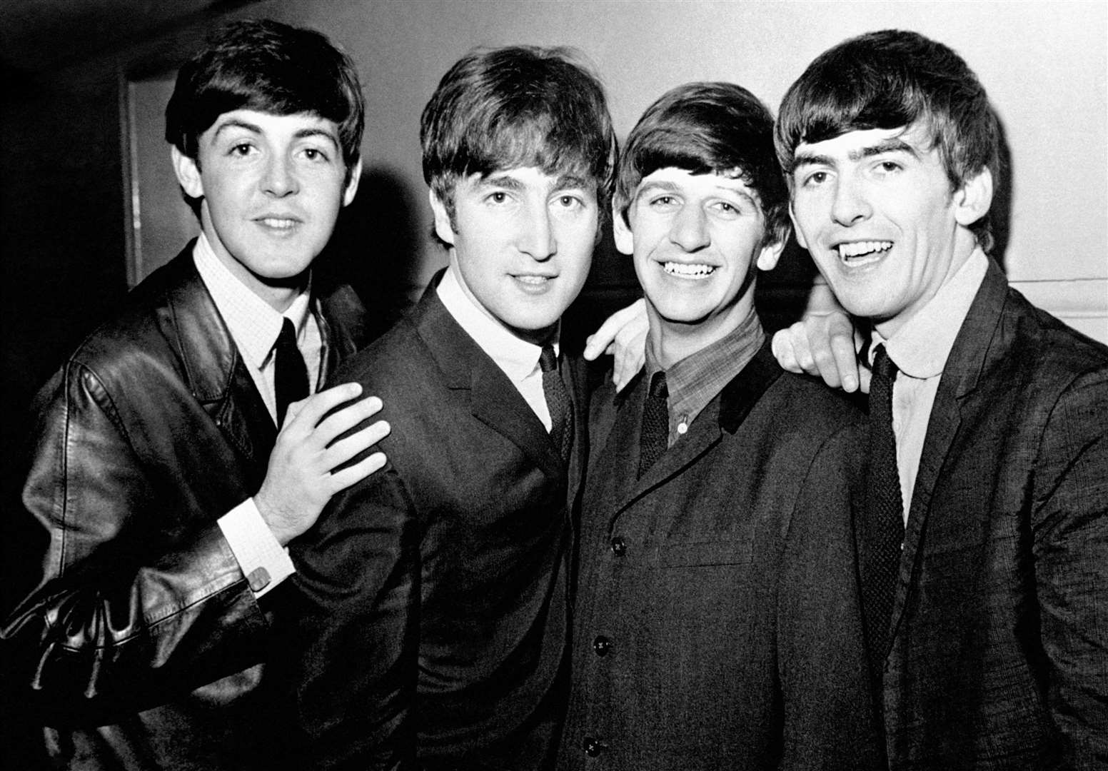 The Beatles (left to right) Paul McCartney, John Lennon, Ringo Starr and George Harrison in 1963 (PA)