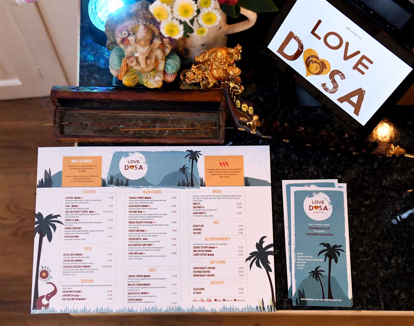 Love Dosa menu. Picture: James Mackenzie.