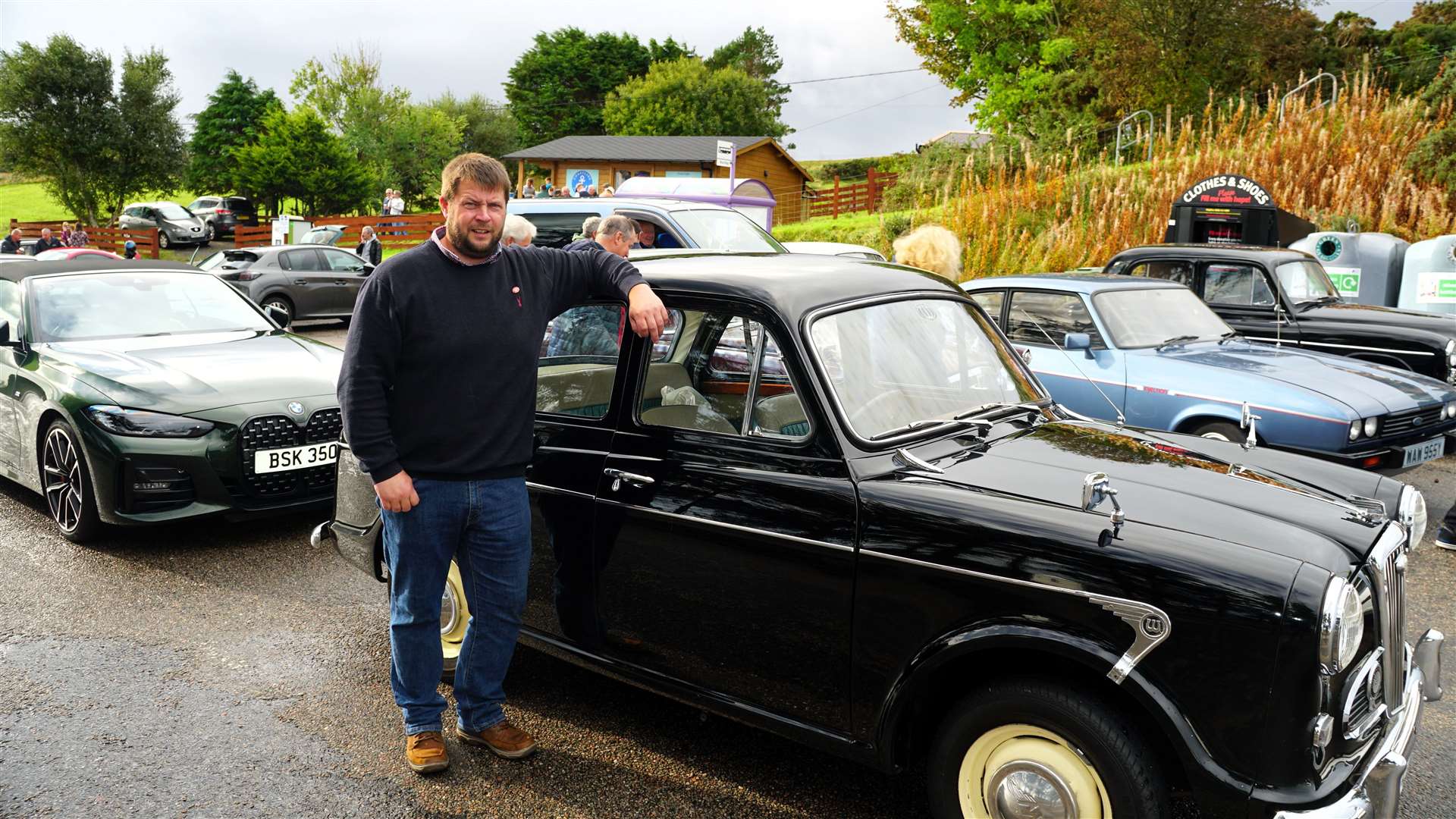 James Green with his late grandfather's Wolseley 1500 dating from 1957. Picture: DGS