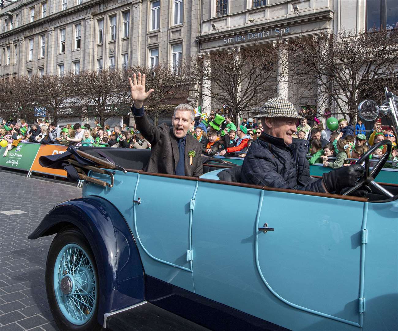 TV presenter Patrick Kielty was the grand marshal of the national parade in Dublin and described himself as ‘the proudest man in Ireland’ (Michael Chester/PA)