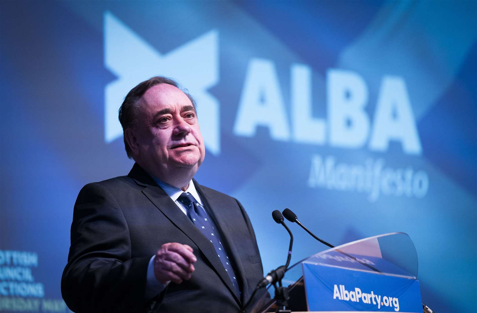 The former first minister is now the leader of the Alba Party (Jane Barlow/PA)