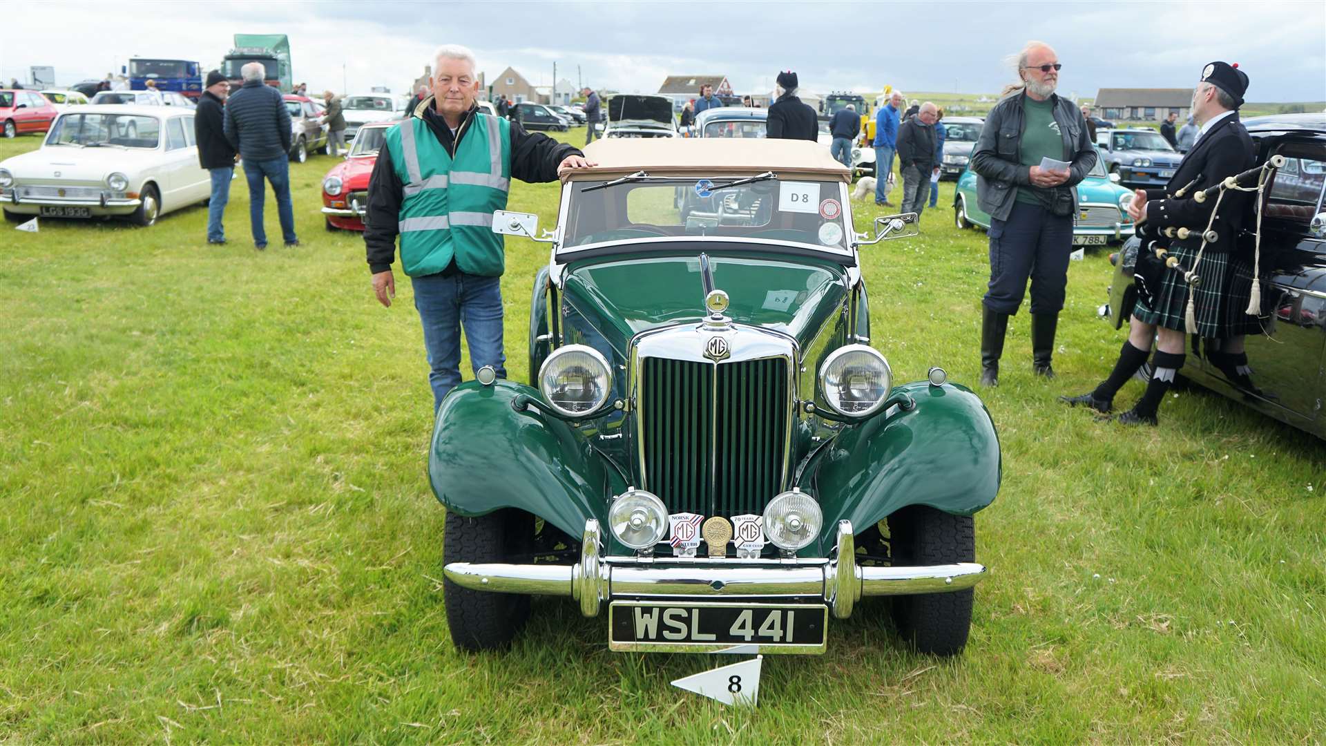 Vice chairman Les Bremner (acting chairman for the day) from Halkirk with his 1951 MG TD. Les won top award for Class D – Post War Cars 1946- 1959. Picture: DGS