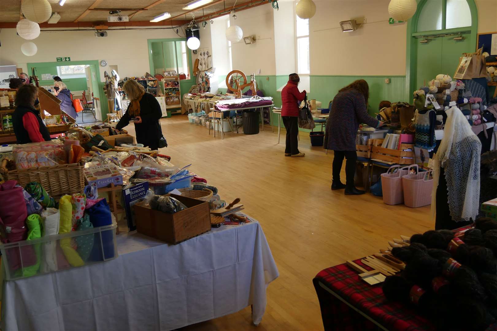 A number of stalls were set up in Dornoch Social Club. Picture: Peter Wild