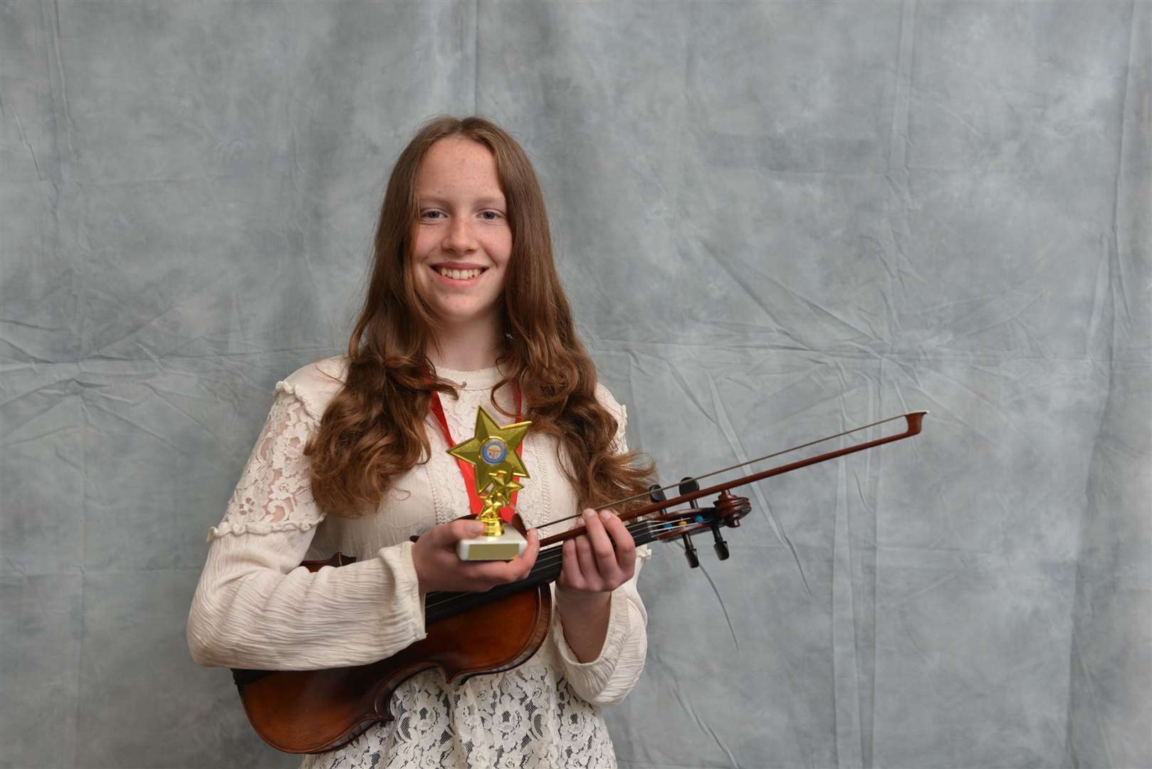 Leah Bullivant, Halkirk. Winner of fiddle 13-15 years. Picture: Jim A Johnston
