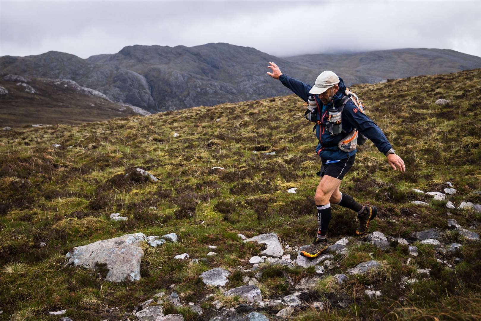 Tricky conditions underfoot on day seven of the Cape Wrath Ultra 2023. Picture: ©Cape Wrath Ultra® | No Limits Photography
