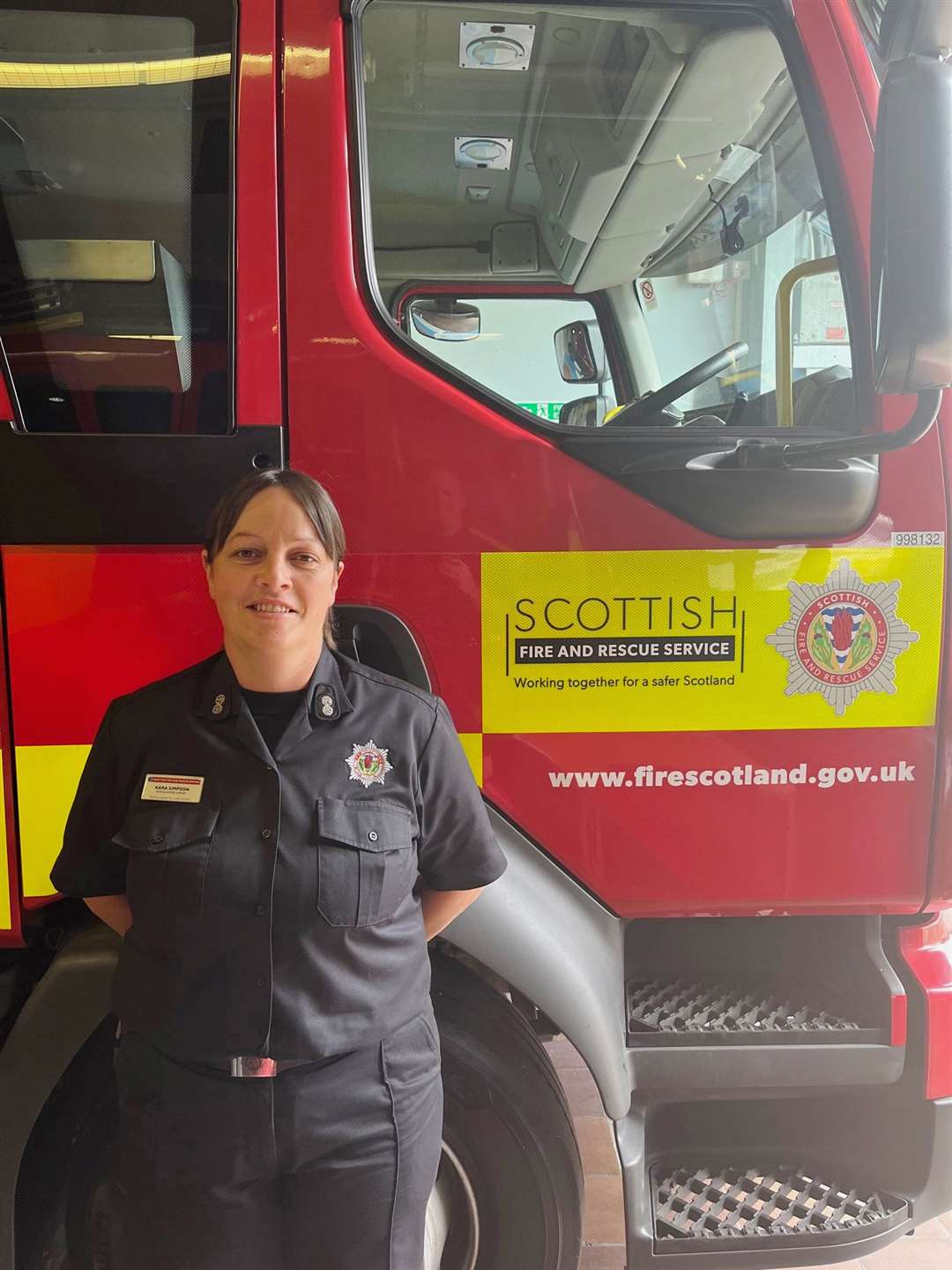 Kara Simpson advises anyone thinking about joining the Scottish Fire and Rescue Service to 'do it now'.