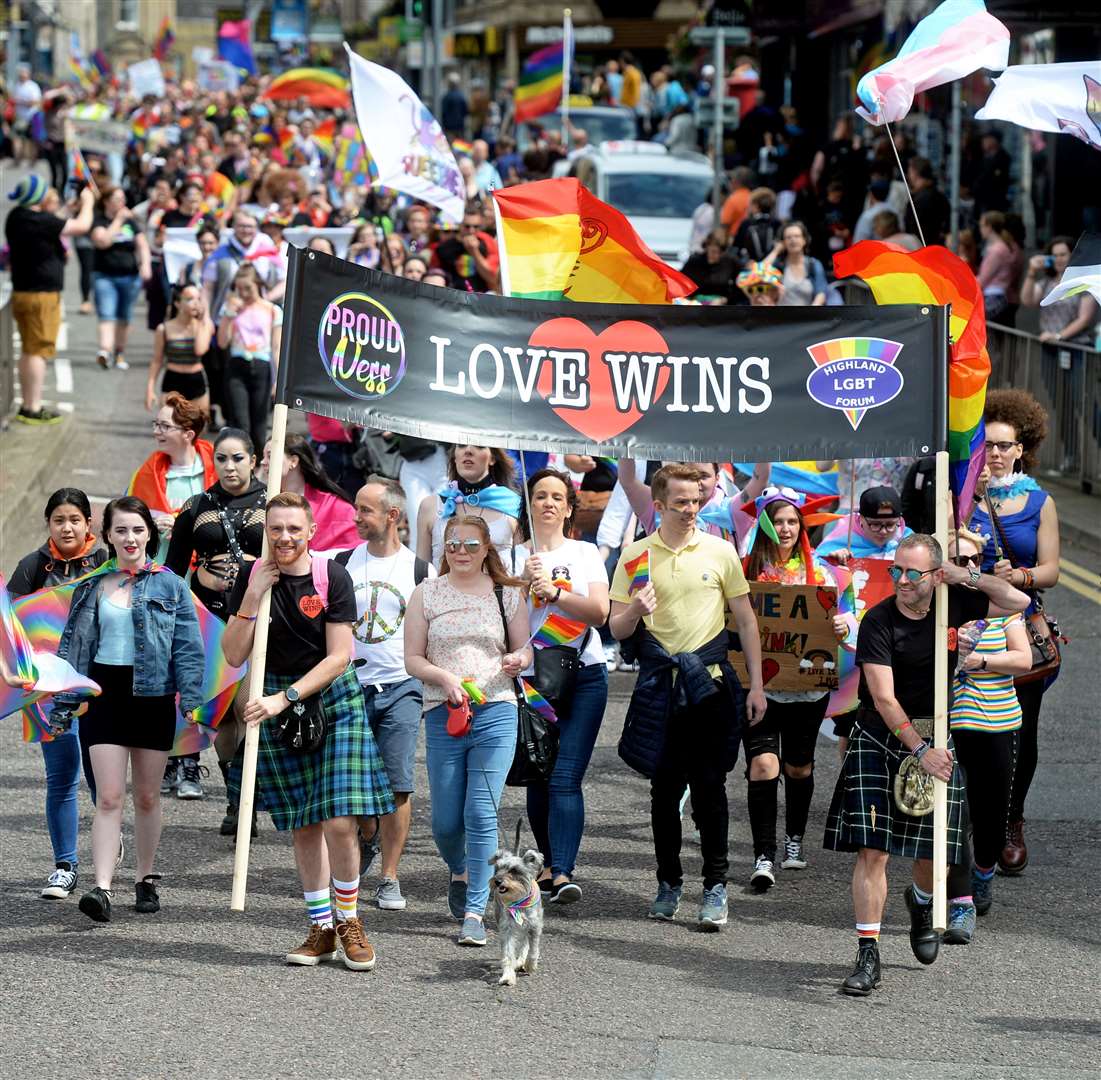 The last Pride march in Inverness was four years ago, when Highland Pride was known as ProudNess.