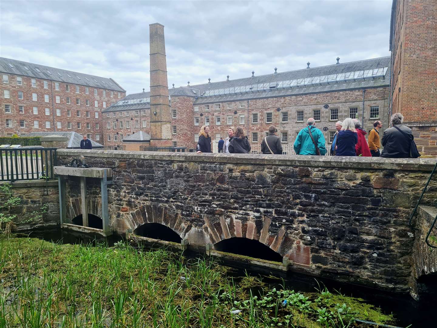 Conference delegates visiting Stanley Mills in Perthshire.