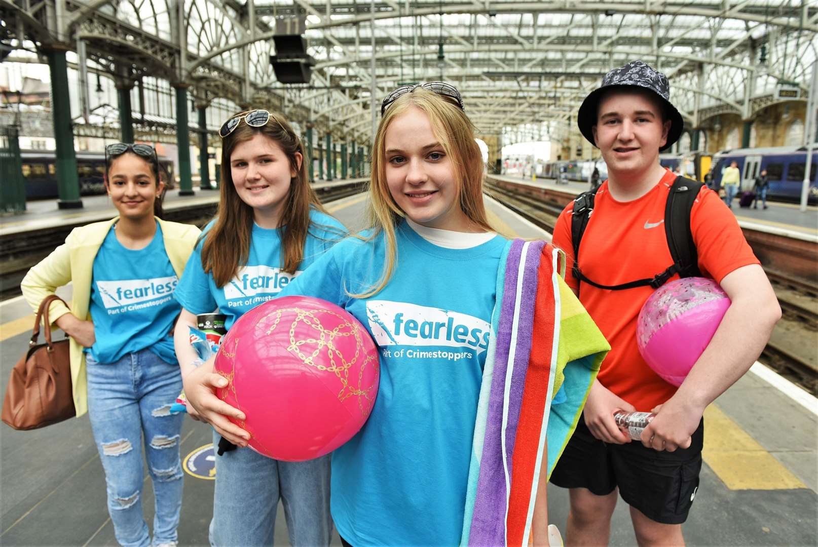 Fearless, the youth programme of independent charity Crimestoppers holds the launch of its summer campaign in Glasgow Central Station.