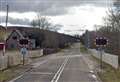 Level crossing refit work to close A836 outside Lairg Railway Station