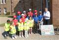 Mosaic gifted to King Charles by pupils of Crossroads Primary in Dunnet