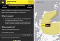 Yellow weather warning for snow