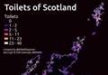 Researcher produces map showing density of public toilets across the Highlands 