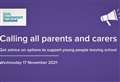 Online session for parents and carers of school leavers