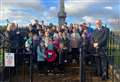 REMEMBRANCE: Melvich Primary School pupils attend Friday service at war memorial