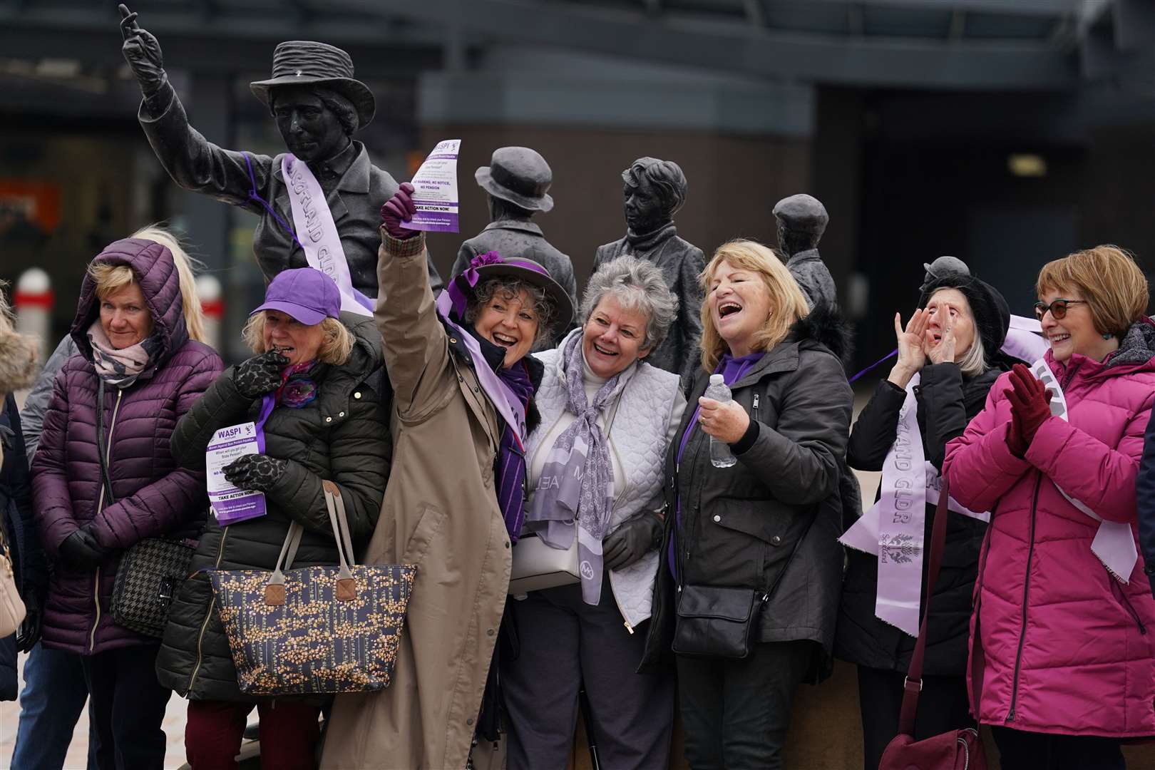 Campaigners for the Women Against State Pension Inequality Campaign (Waspis) (Andrew Milligan/PA)