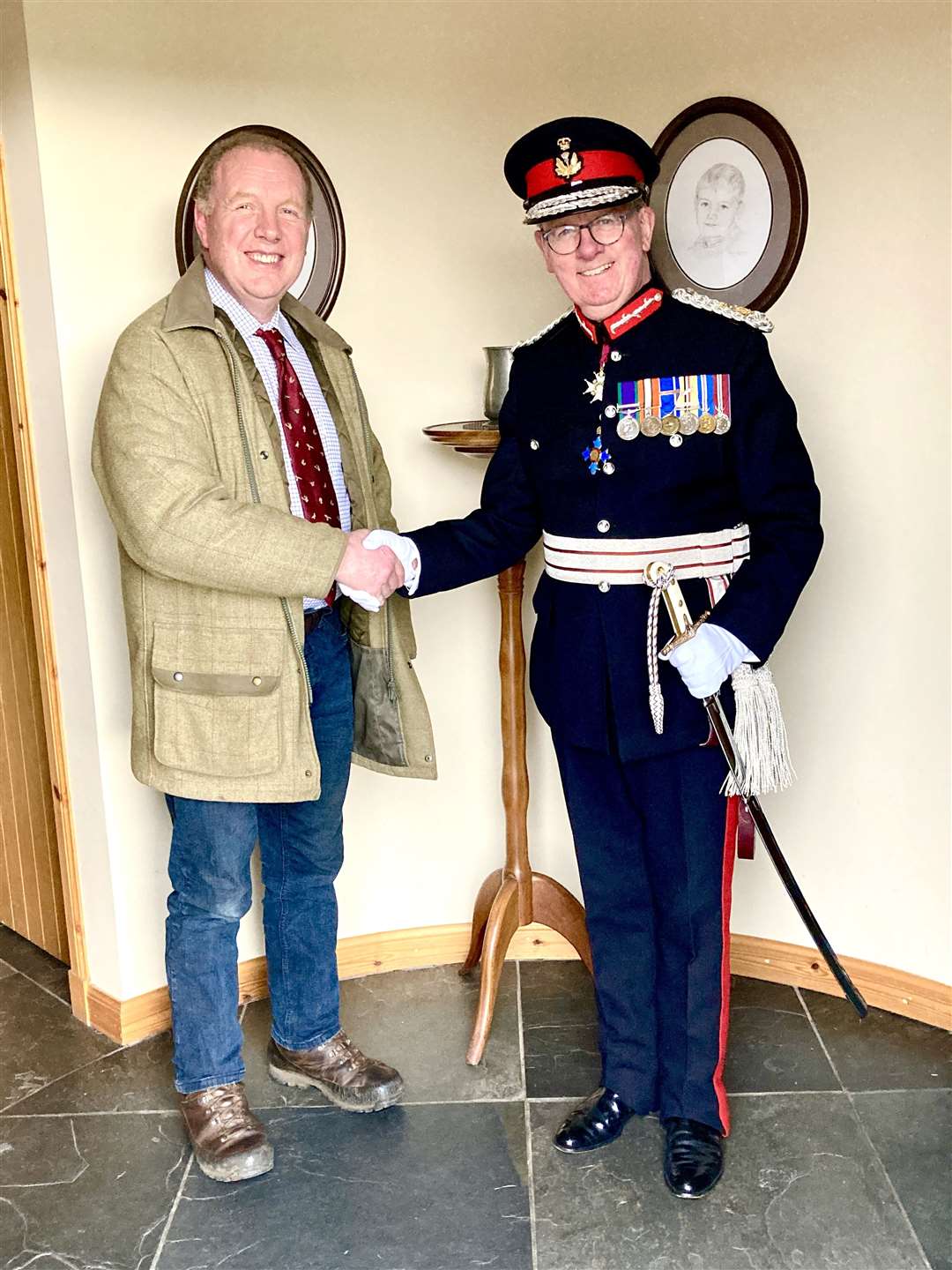 Lord-Lieutenant Major General Patrick Marriott welcomed Neil Macdonald as the Sutherland Lieutenancy’s newest Deputy Lieutenant.
