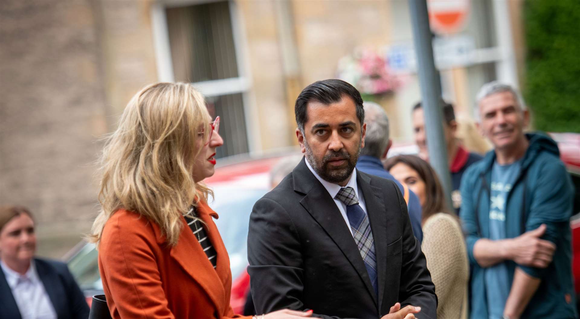 First Minister Humza Yousaf, pictured her at Winnie Ewing's memorial service. Picture: Callum Mackay.