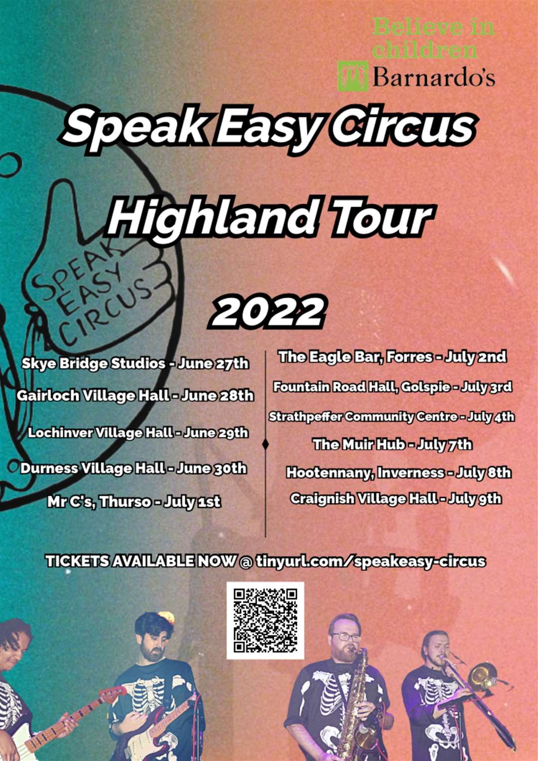 The 12-day tour has 11 gigs, three of which are in Sutherland.