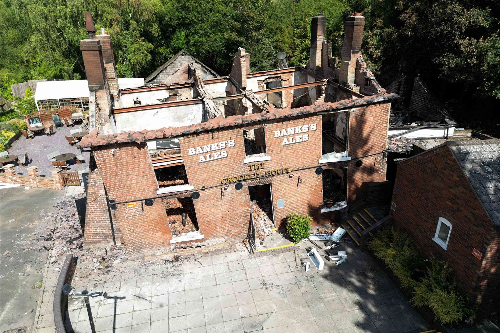 There was a public outcry over the destruction of the Crooked House in August (Jacob King/PA)