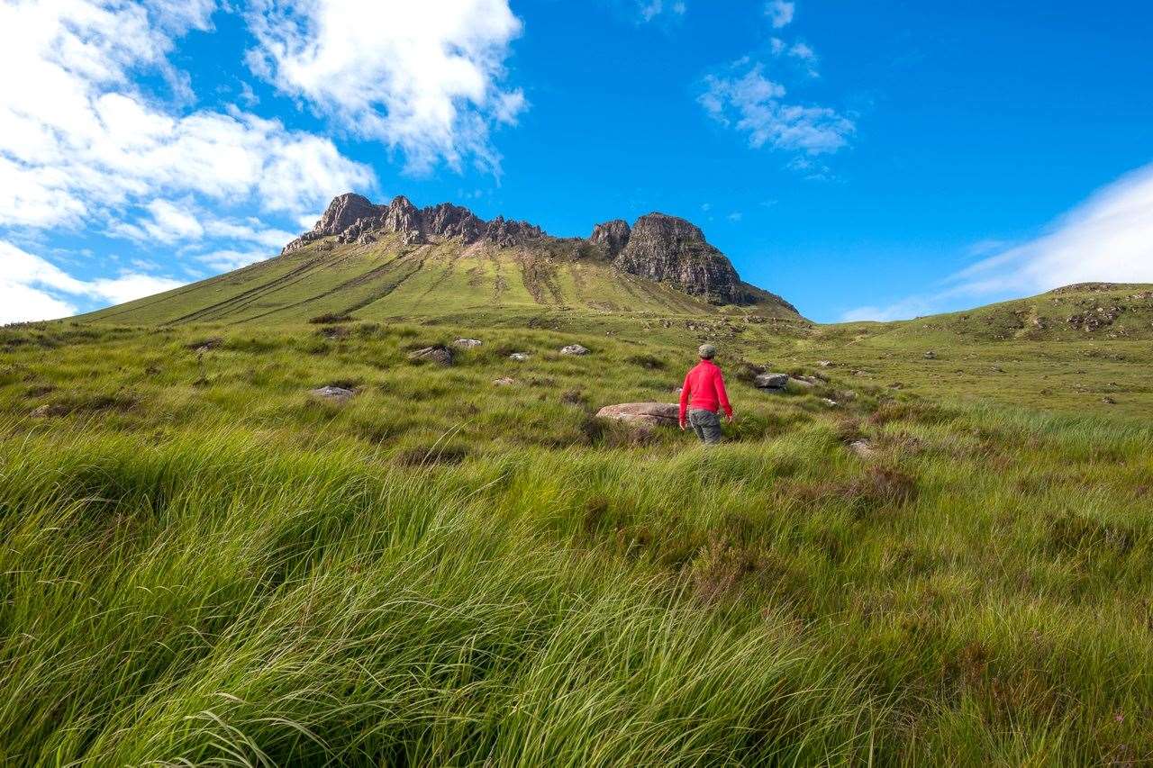Hillwalker on Stac Pollaidh. Picture: VisitScotland/Kenny Lam