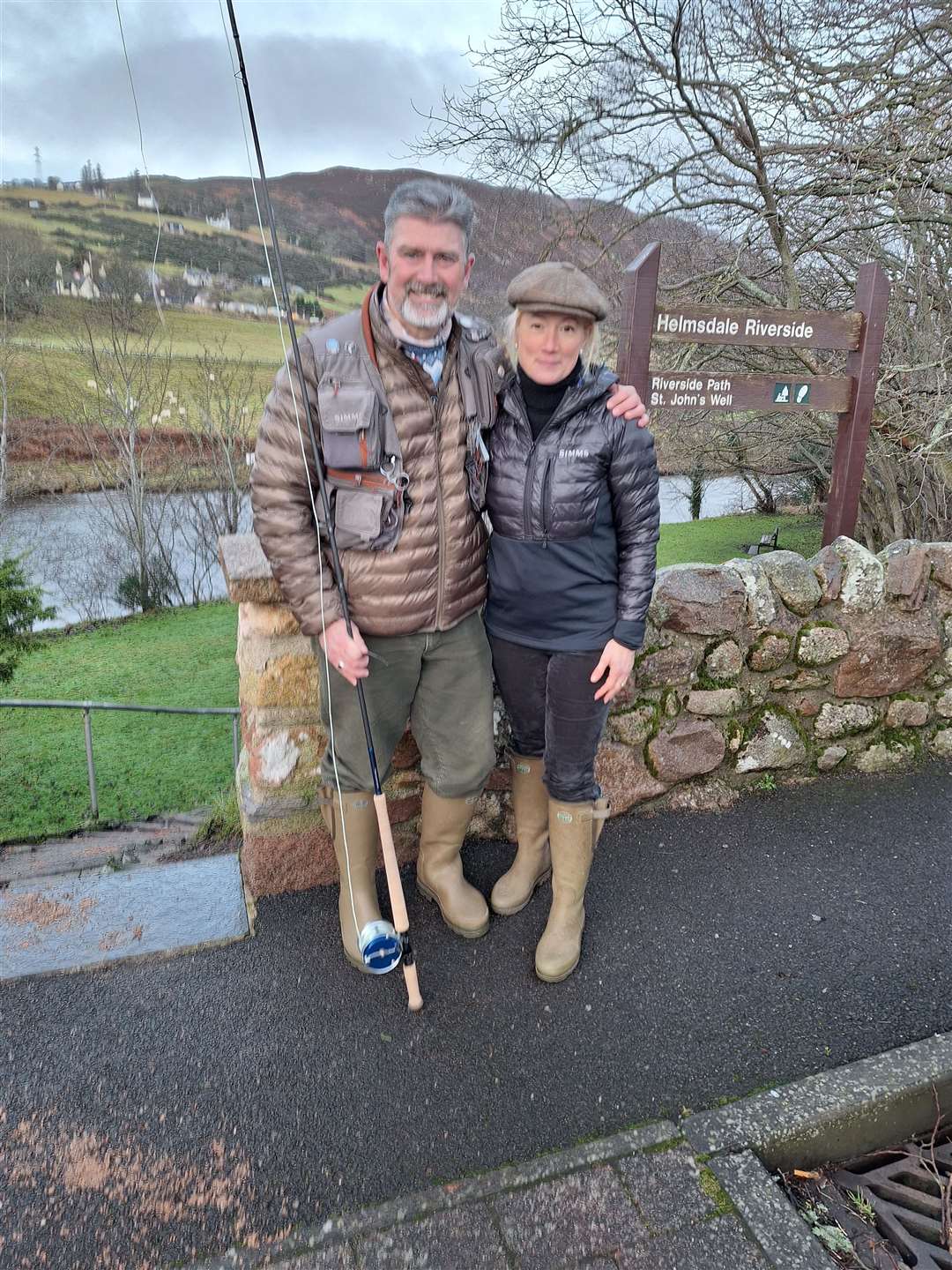 James Fleming and Dani Morey who are both ghillies on the Spey. It was James's first time at Helmsdale.