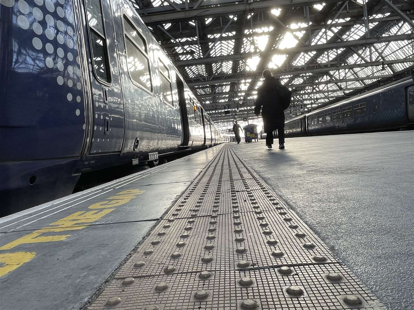 The tactile paving will be installed across all of Scotland's railway.