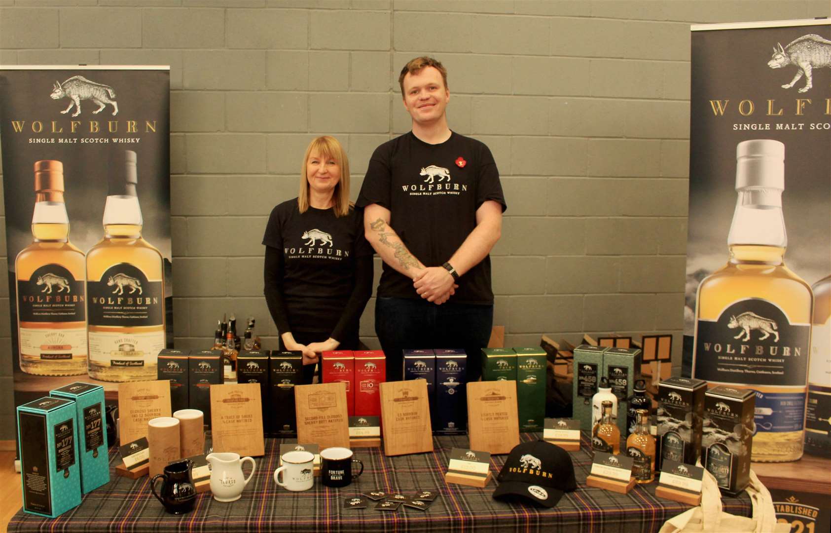 The Wolfburn Distillery stand at Taste North 2023. Picture: Alan Hendry