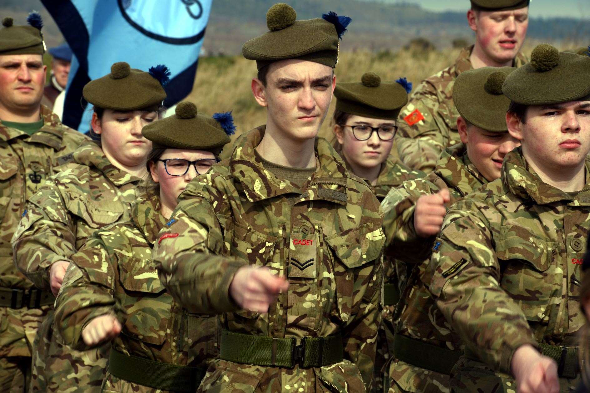 Cadets from the Wick detachment took part in the march. Picture: James Mackenzie.