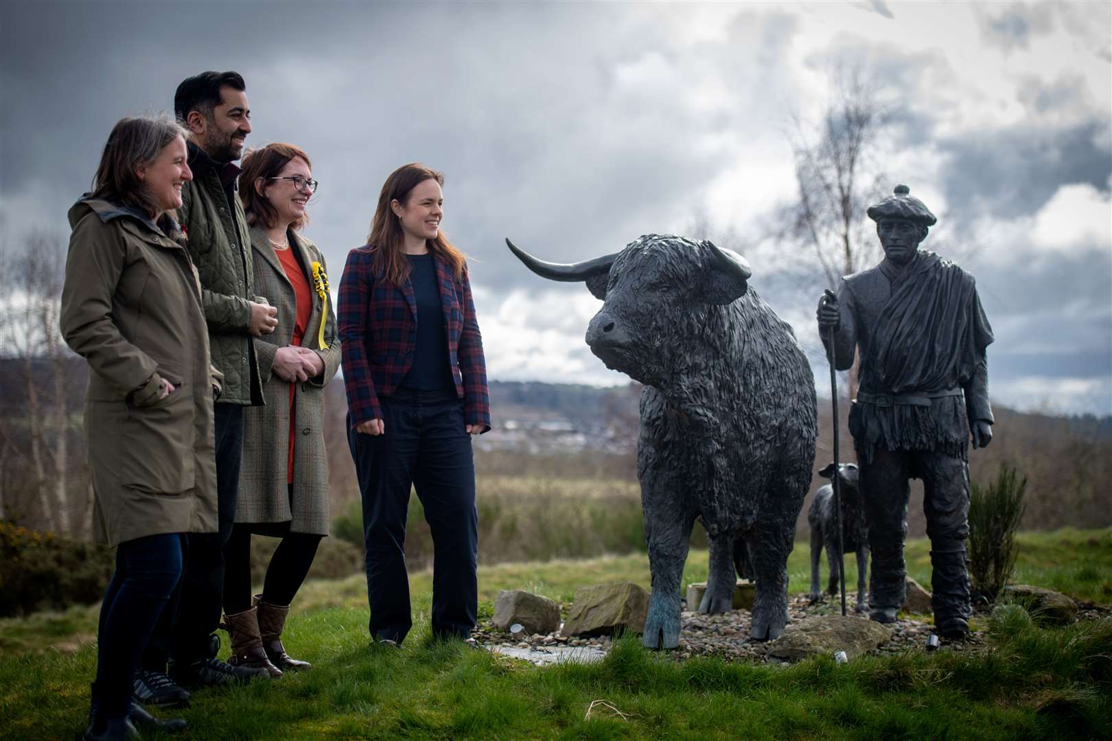 MSP Maree Todd, First Minister Humza Yousaf, candidate Lucy Beattie and MSP Kate Forbes. Picture: Callum Mackay.
