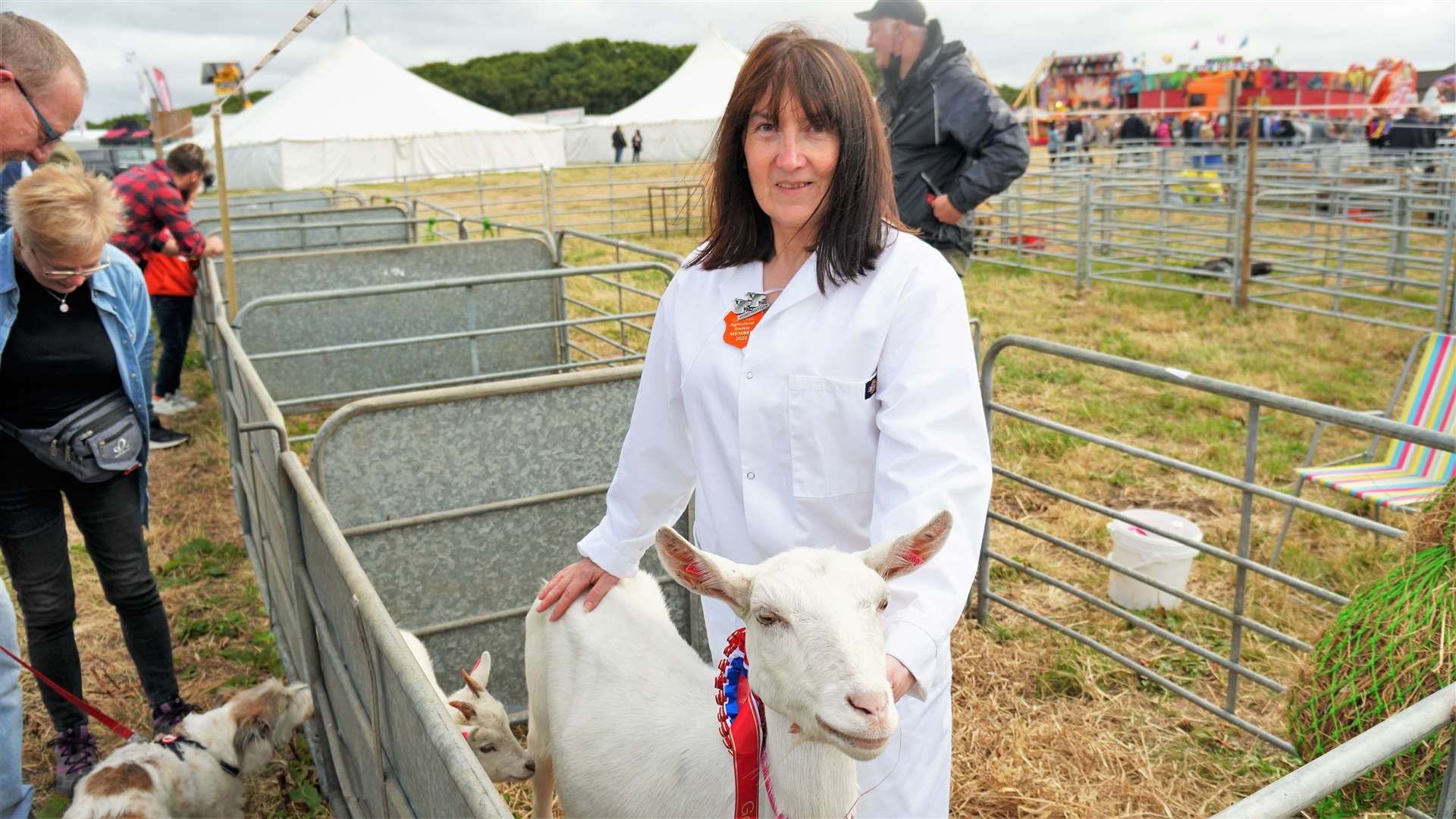 Robbianne Harrold with her goat champion, Dorothy. Picture: DGS
