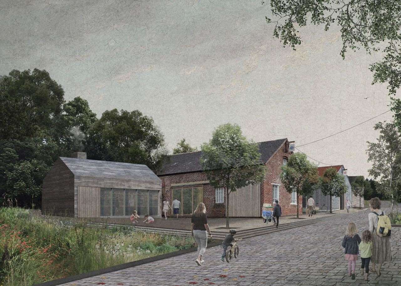 An artist’s impression of the planned development on the Burr’s Stores site at Tongue. Picture: Helen Lucas Architects Ltd