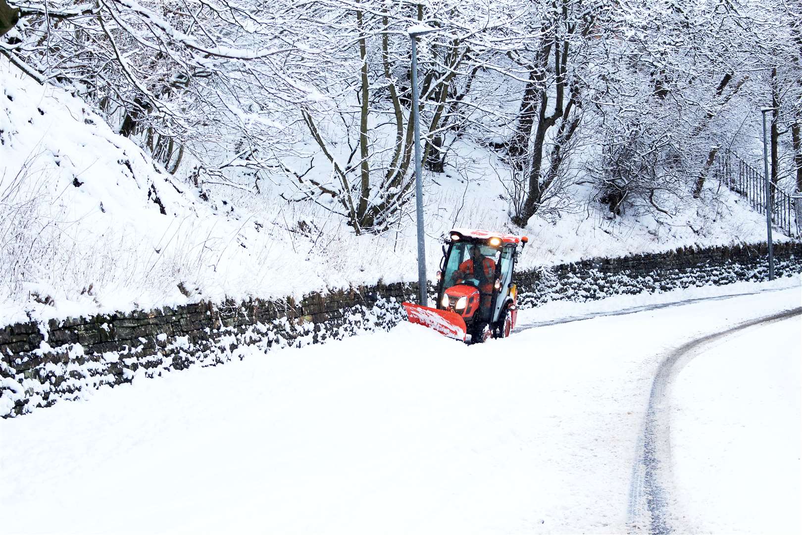 Snow-clearing in under way across the north. Picture: Alan Hendry