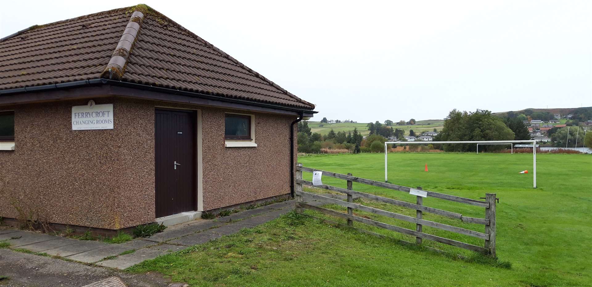 Lairg football pitch is next to the site previously earmarked for an aire.