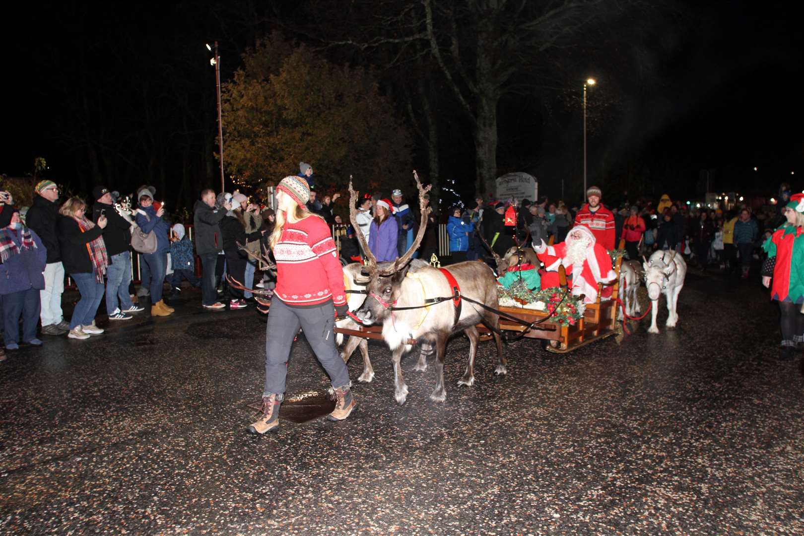 Santa takes a ride through the strath last year in traditional style.