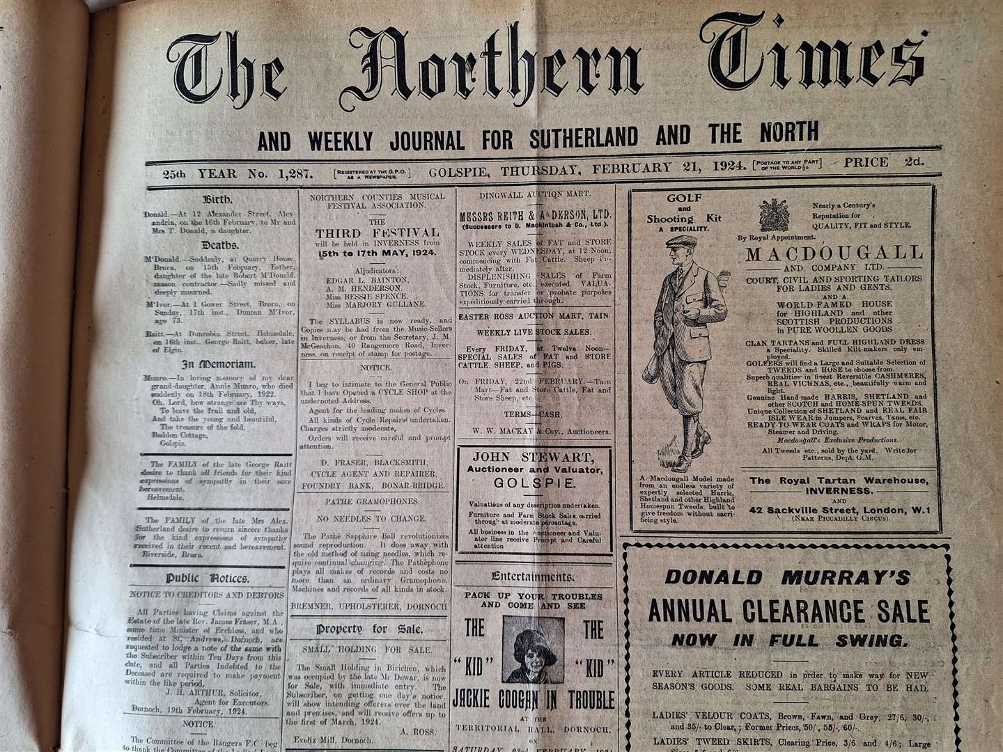 The edition of February 21, 1924.