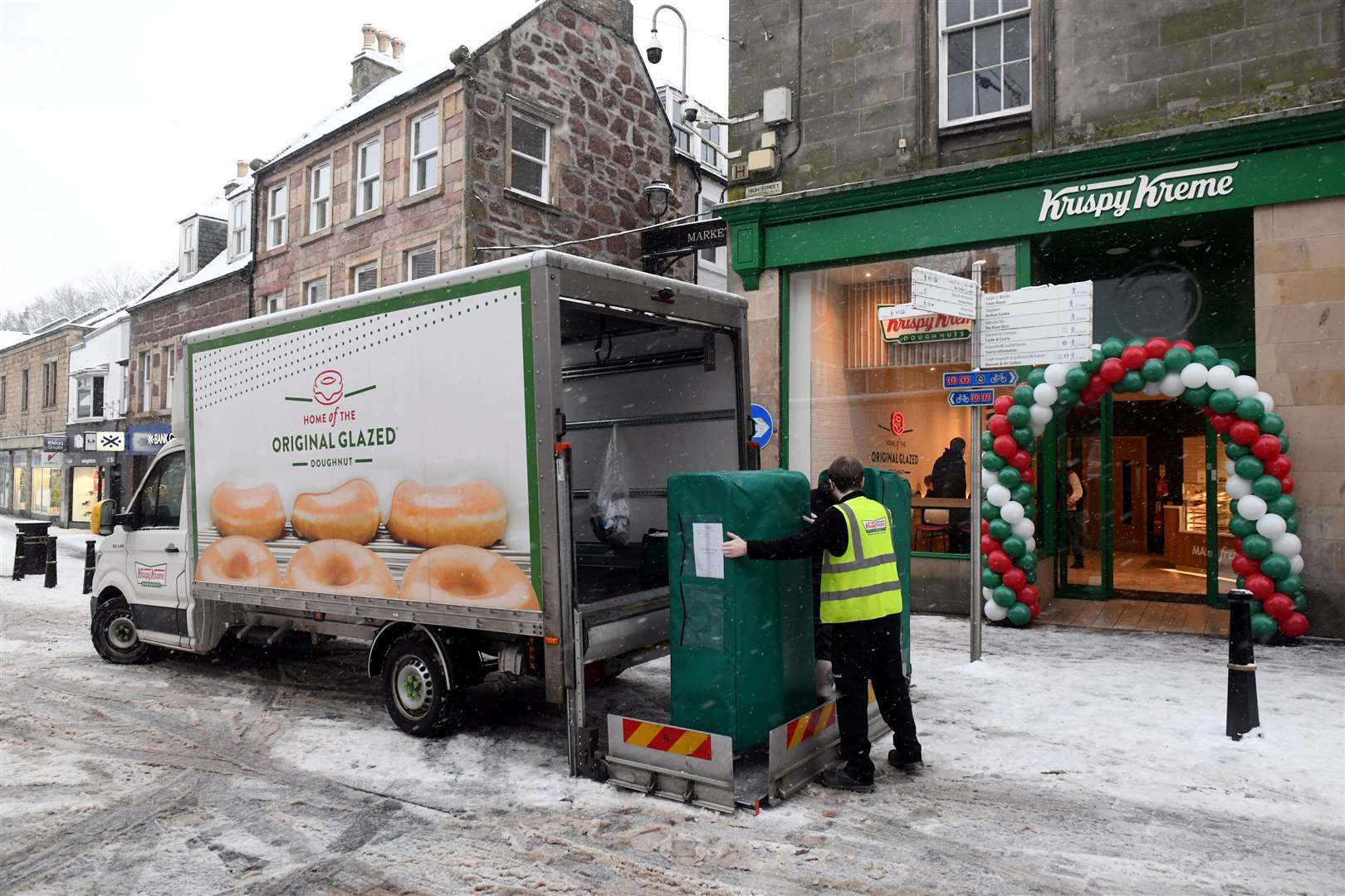 Doughnuts arriving to the new shop in Inverness.