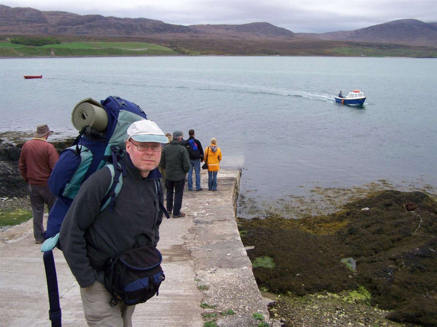 Dr Nick Lindsay at the Keoldale Ferry on his way to Cape Wrath.