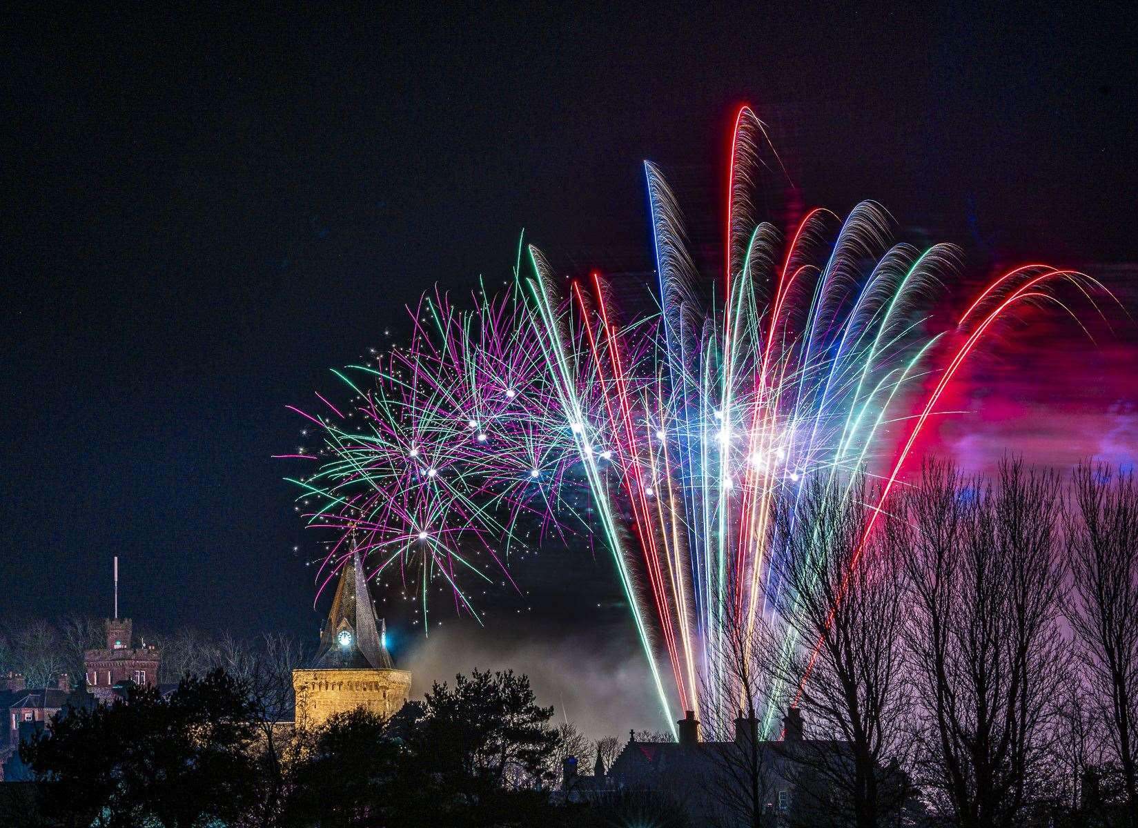 The fireworks display at Dornoch's Hogmanay Street Party was "absolutely fantastic". Pic:Andy Kirby
