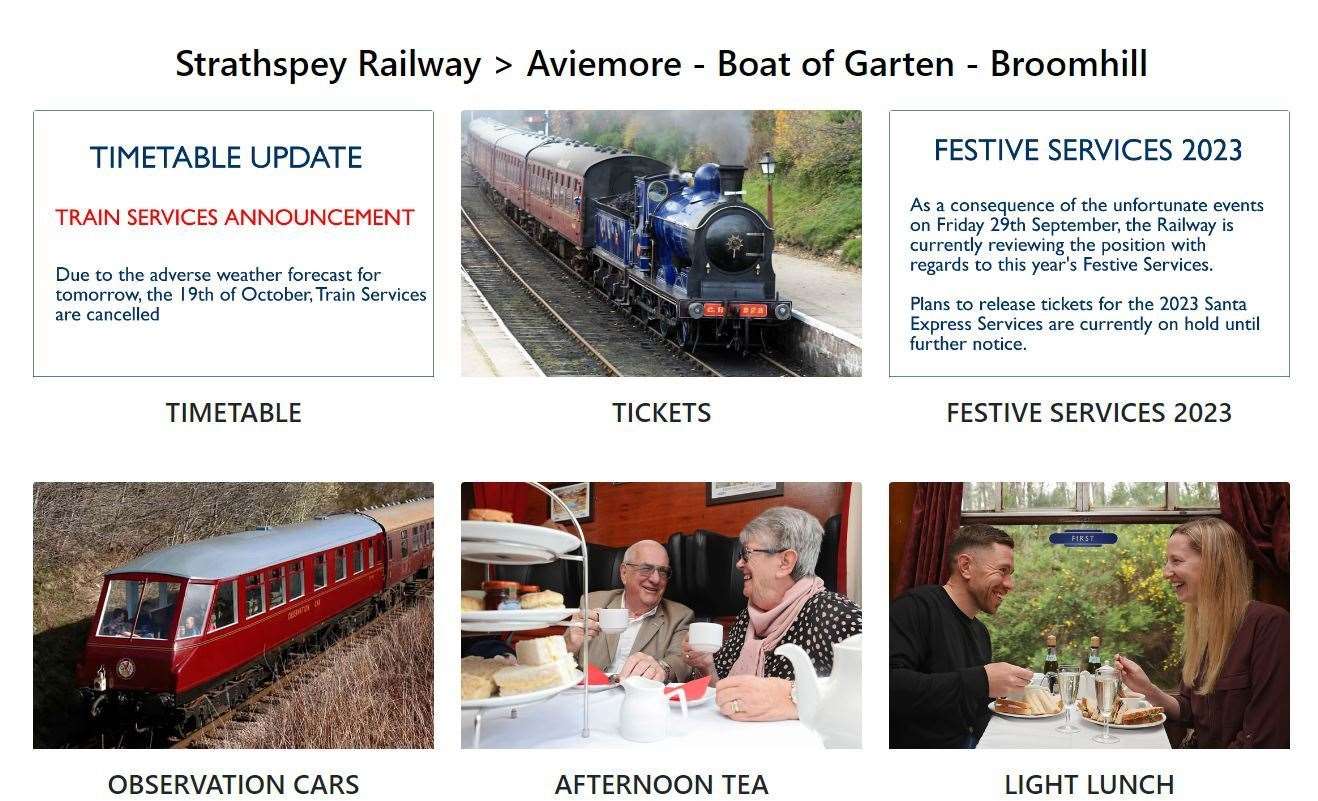 The steam railway's website states that no trains are running today because of the adverse weather but staff who have walked out claim this is not the real reason.