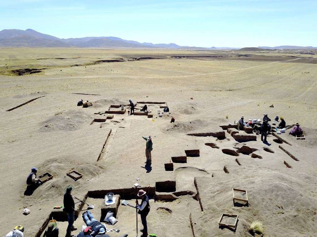 Excavations at Wilamaya Patjxa site in Peru (Randall Haas/University of California, Davis)
