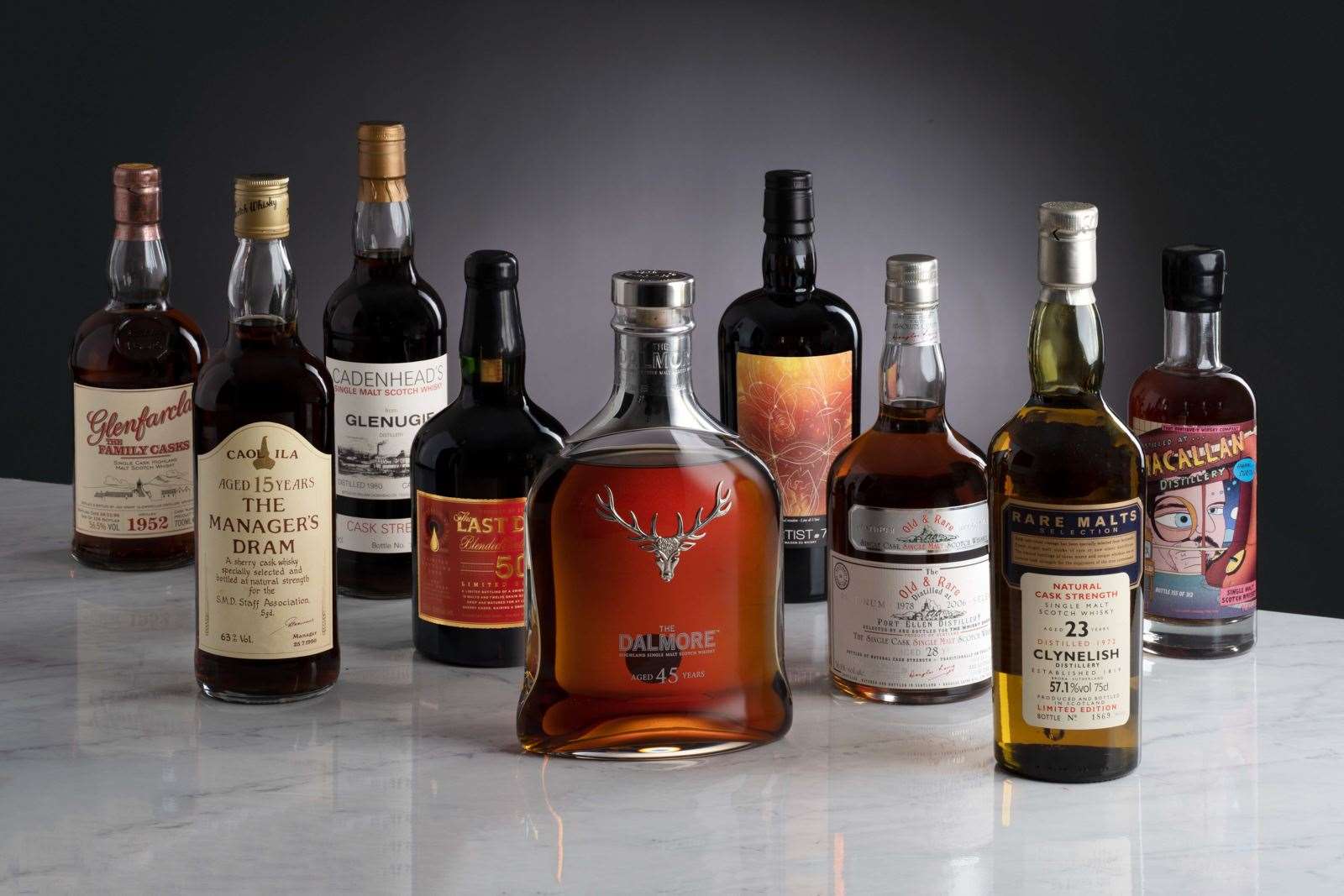 Many sought after whiskies were amongst the treasures sold off.