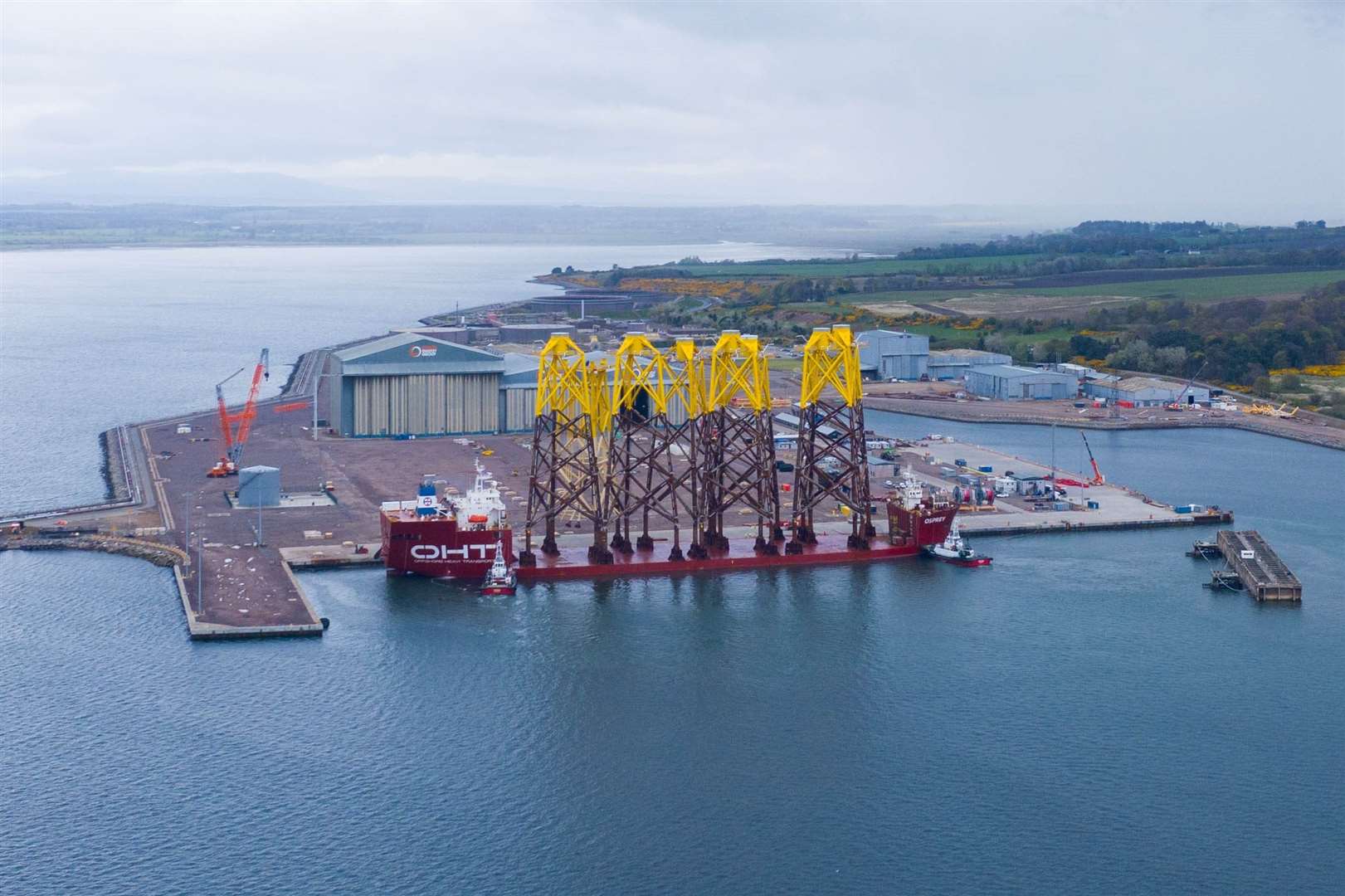 MV Osprey delivers jackets for Moray Firth East Wind Farm.