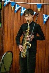 Ukrainian saxophonist Vadym. Picture: Tony Bridge Photography