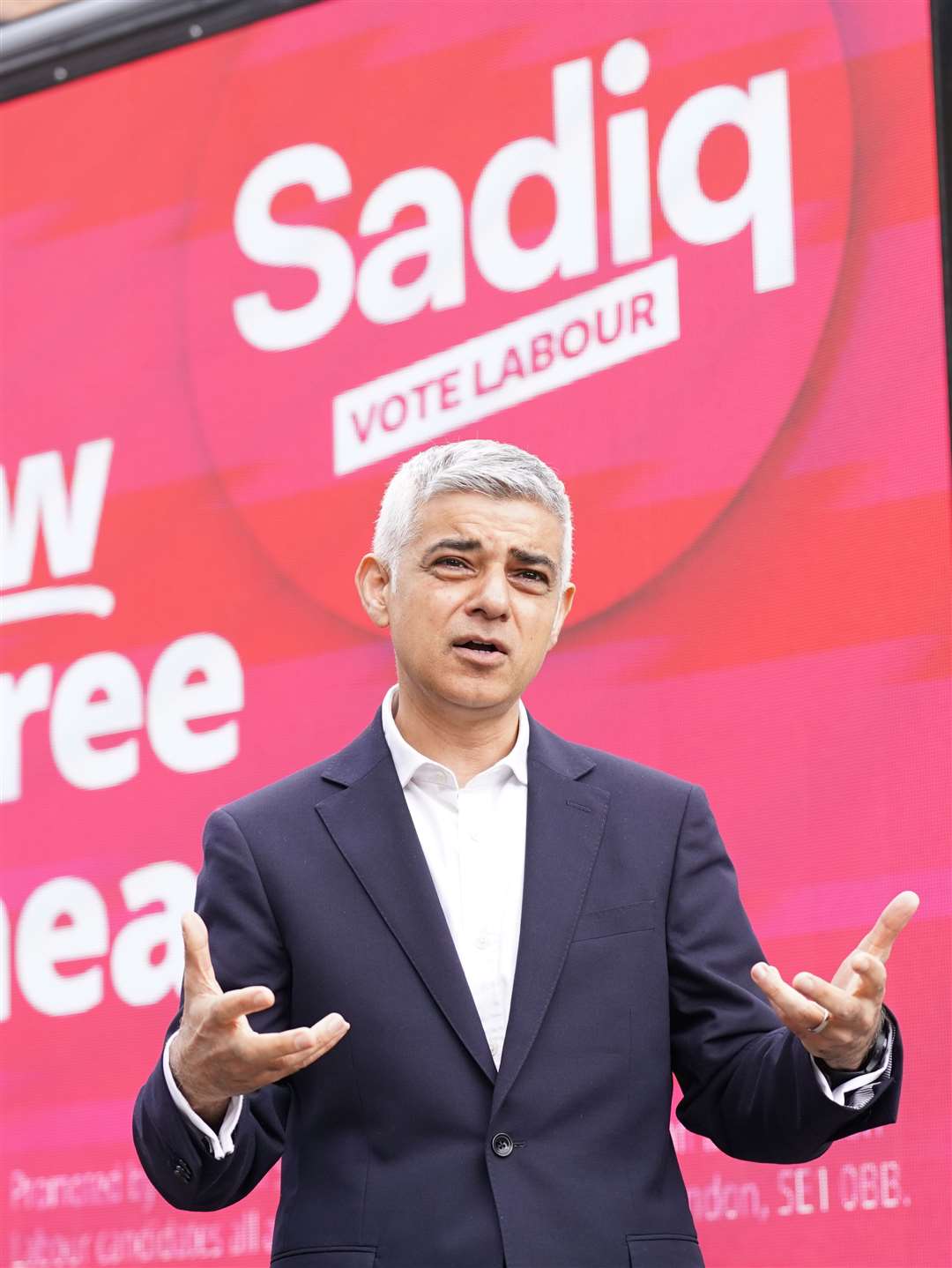 Labour’s incumbent Mayor of London Sadiq Khan (Stefan Rousseau/PA)
