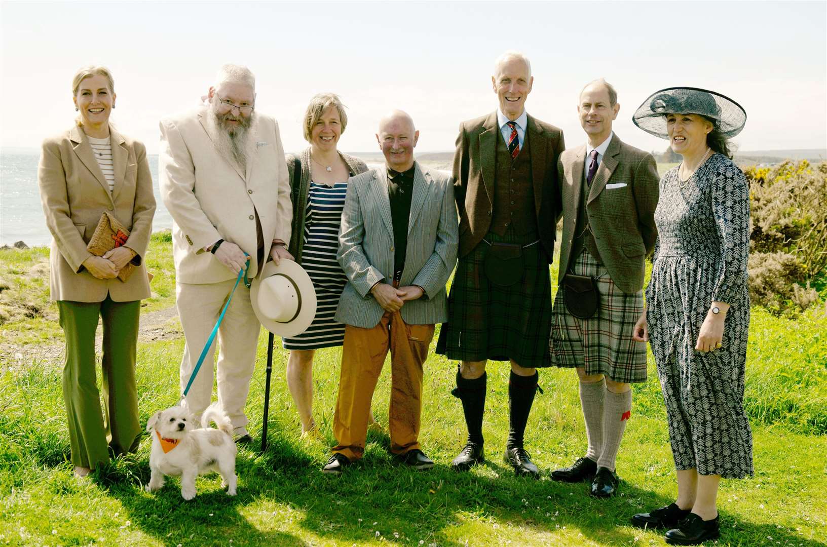 The royal couple met Golspie community councillors. From left, the Duchess of Edinburgh, Alan Bithell, Becky Shaw, Iain Miller, Richard Hixon, the Duke of Edinburgh and Henrietta Marriott.
