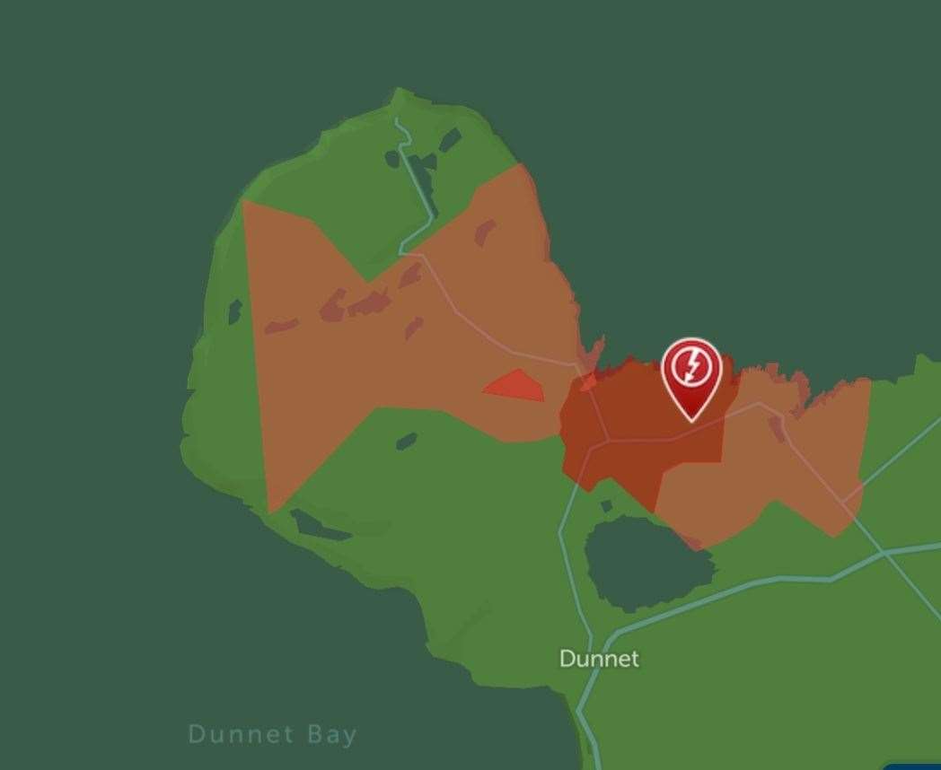 Power cut north of Dunnet